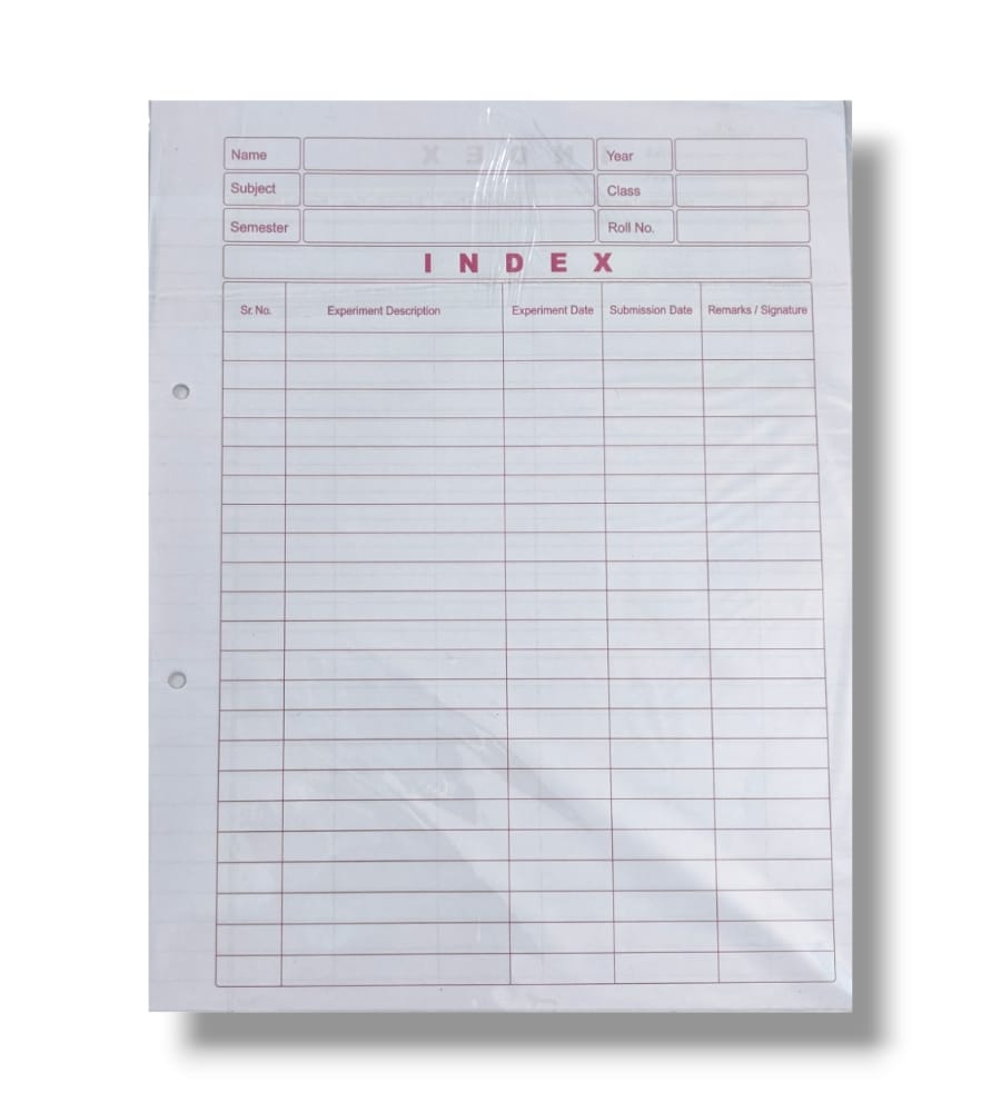 Freemind Punch Sheet 26.5 x 20.5 cm, 70 GSM – Both Side Single Line, Pack of 9 Sheets Plus Index  view 2